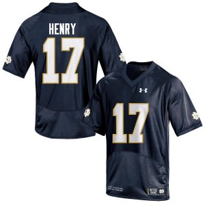 Notre Dame Fighting Irish Men's Nolan Henry #17 Navy Blue Under Armour Authentic Stitched College NCAA Football Jersey ZBJ7499BZ